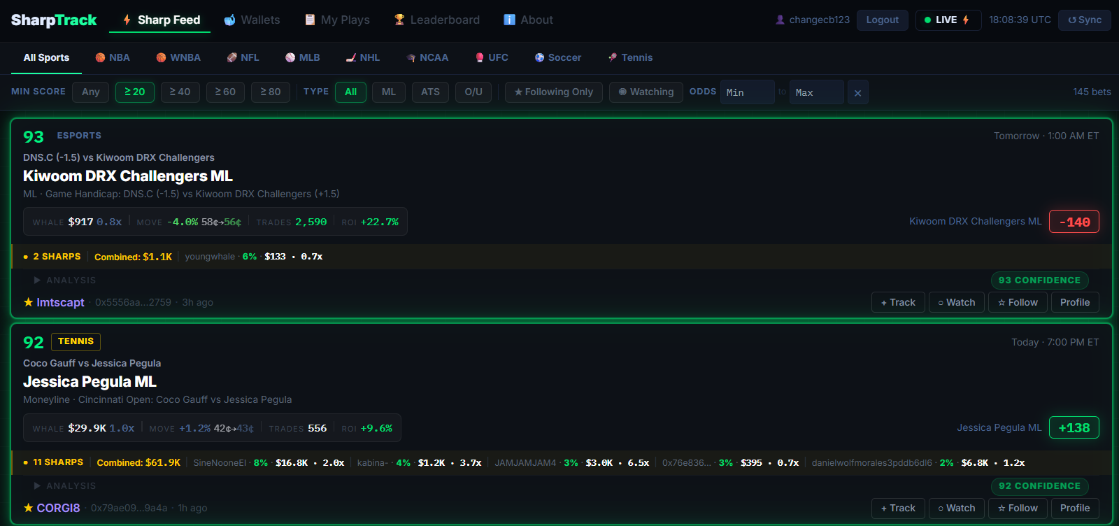 SharpTrack interface