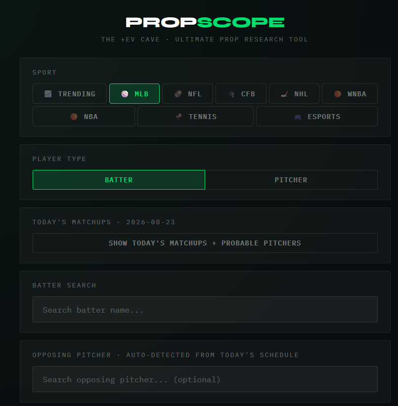 PropScope interface